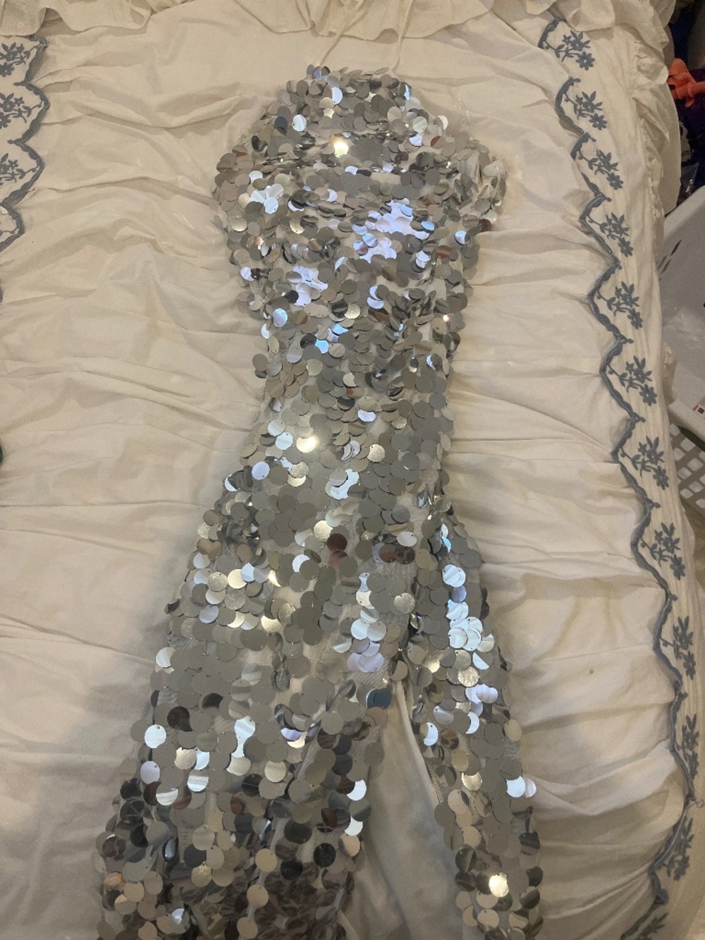 Sparkly Long Halter Dress